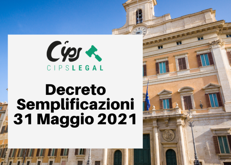 Decreto Semplificazioni 31 Maggio 2021